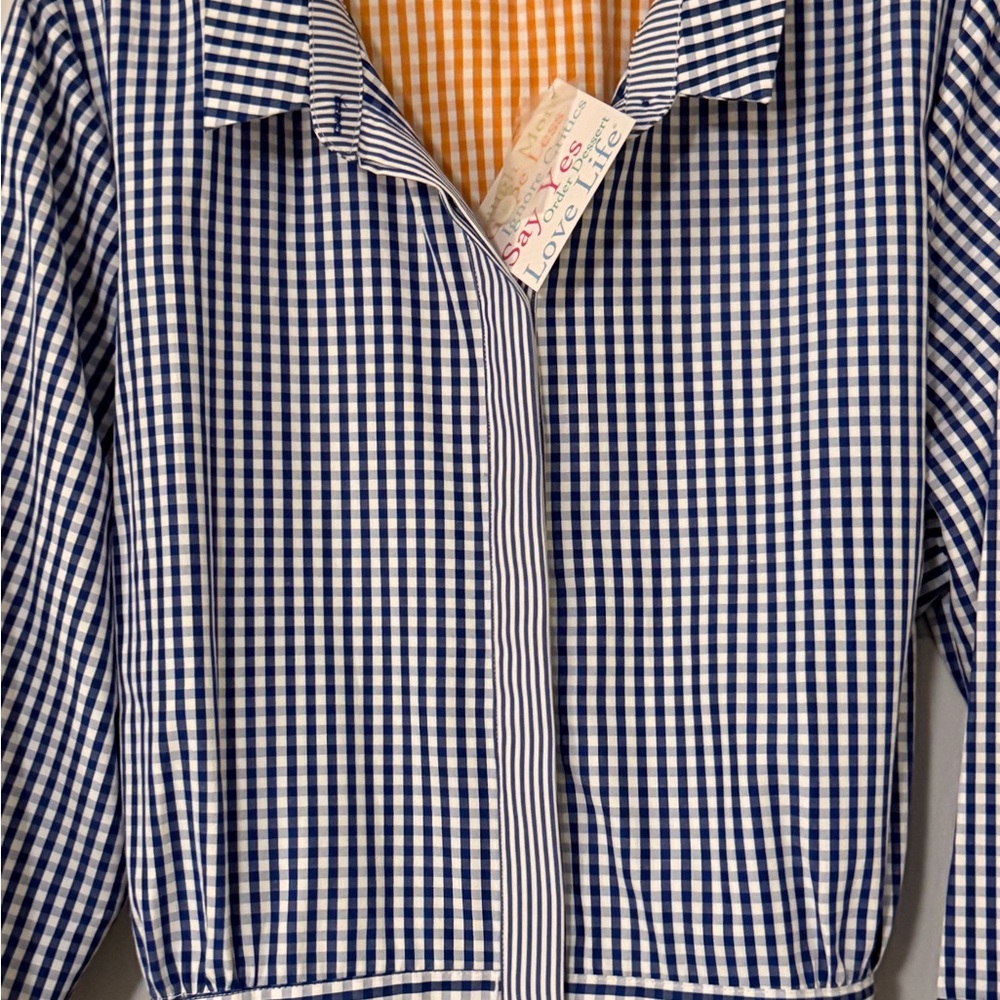 Gretchen Scott NWT Blue Gingham Dress - Picture 7 of 9